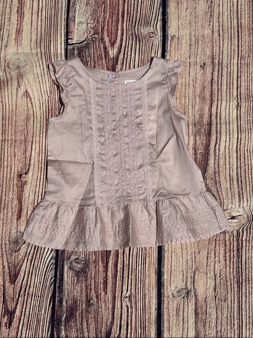 Gymboree Dusty Pink Ruffle Hem Sleeveless Top